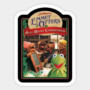 Funny Emmet Otters Jug Band Christmas Vintage Sticker